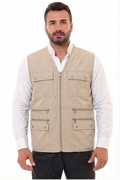 gambia outdoors Tümrenkler Yazlık Erkek Kumaş Avcı Yelek Çok Cepli