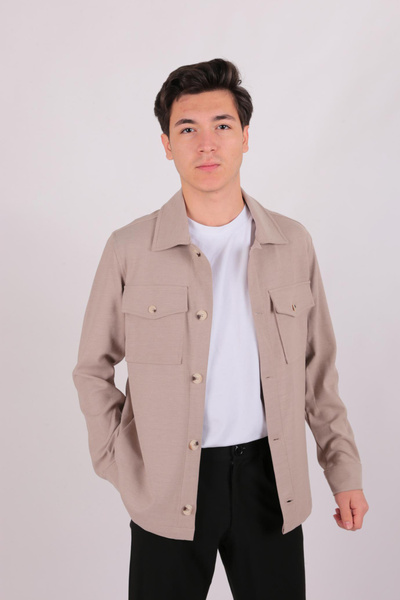 Twin Lions Twin Lion 1033 Slimfit Outer Shirt Coat