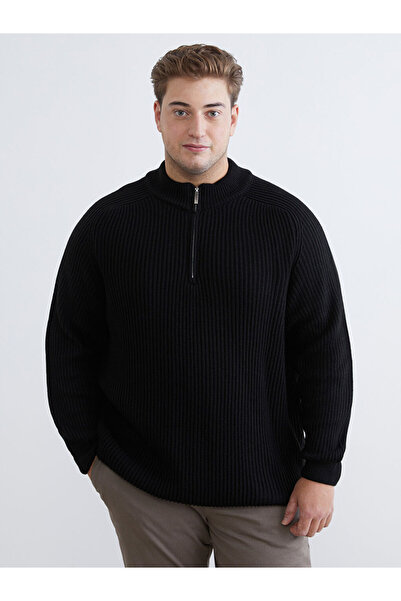 LC Waikiki Esvab • Modern & Distinctive Large Size Stand-Up Collar Men's Knit...