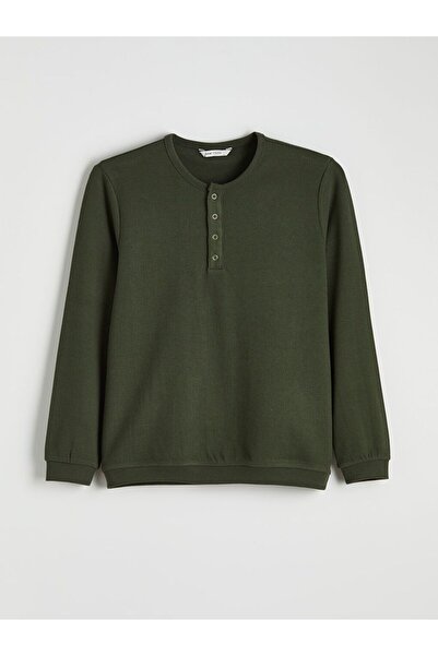 LC Waikiki Lcw Vision Crew Neck Men's Button T-Shirt