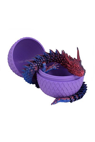 Sani Φιγούρα Sani, Δράκος σε Αυγό 90 x 115 mm, Μωβ, Μπλε, Κόκκινο