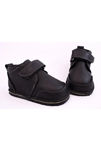 Angel Leather Barefoot Smiley Boots Black
