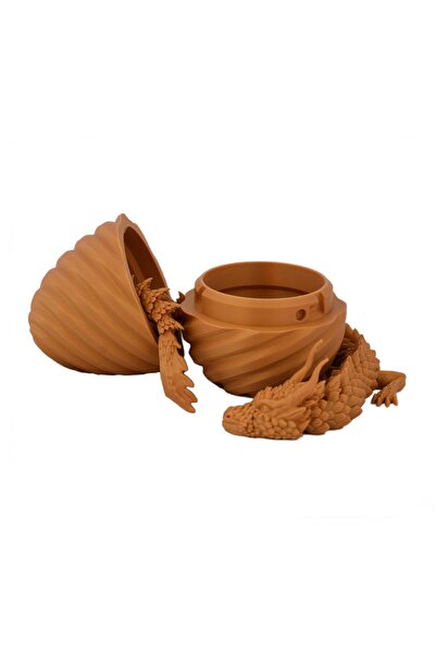 Sani Figurină, Dragon în Ou Spiral 90 x 120 mm, Auriu