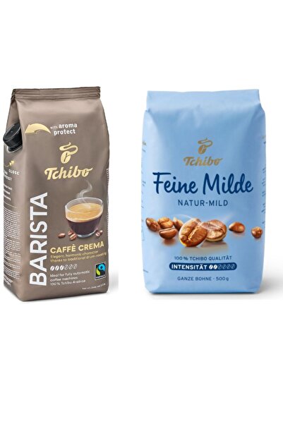 Tchibo Barista Caffè Crema Çekirdek Kahve 1000 g+Tchibo Feine Milde 500 gr Çe...