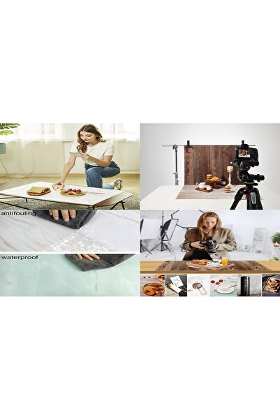 AZT Ürün , Yemek , Reklam vb. Çekimleri için 57x87cm Çift Taraflı Backdrop Fotograf Zemini Fonu B11