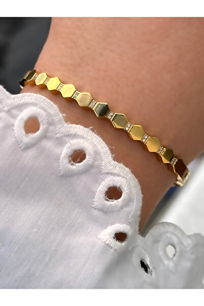 FERRO Yellow Steel Handcuff Cord Crystal Stone Women's Bracelet Frjw10017A-B ...