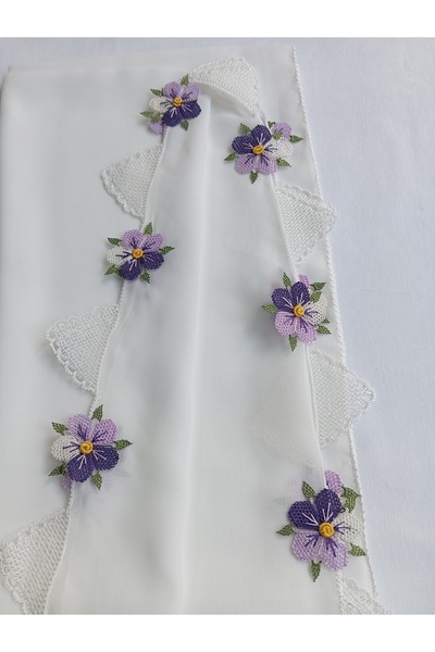 NUMİSTORE İğne oyası beyaz renk namaz örtüsü