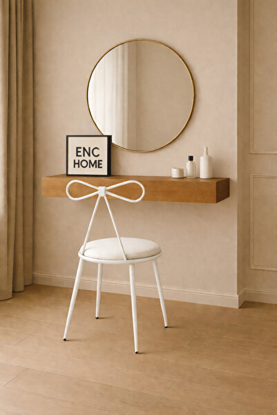 EFAKS Beyaz fiyonk sandalye