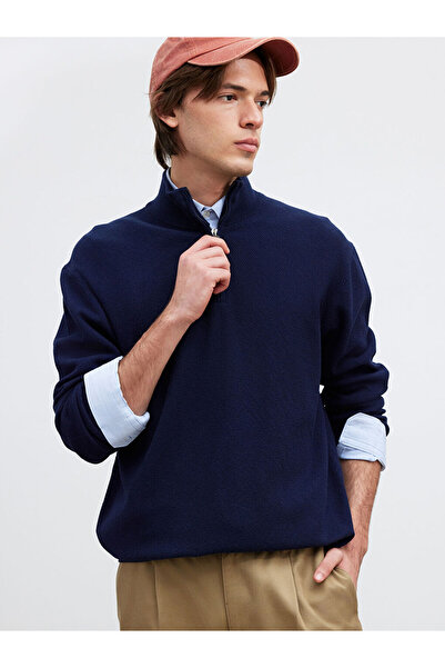 LC Waikiki Pulover pentru bărbați cu guler înalt bleumarin