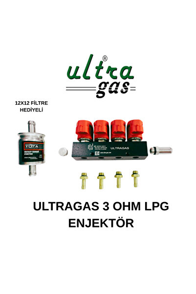 ULTRA GAS 3 OHM LPG ENJEKTÖR FİLTRE HEDİYELİ ( TOPTAN OTOGAZ )
