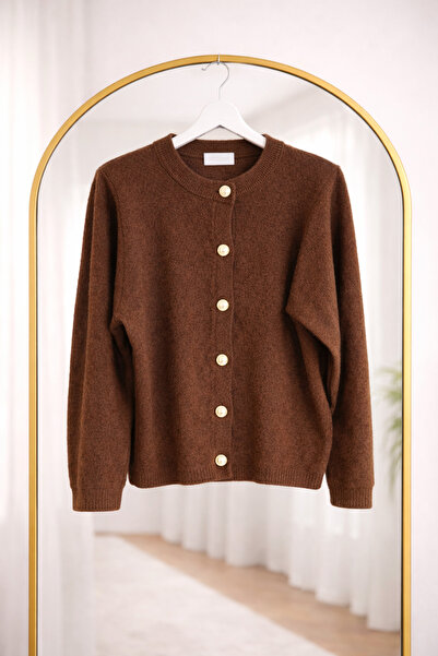 Bahar Altundemir سترة نسائية من القماش الناعم باللون البني