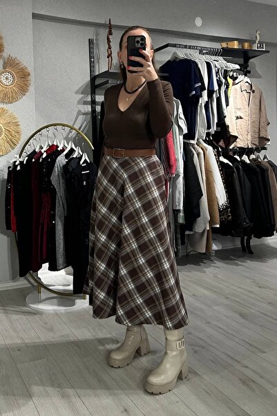 lady special Καρό φούστα με σχέδιο