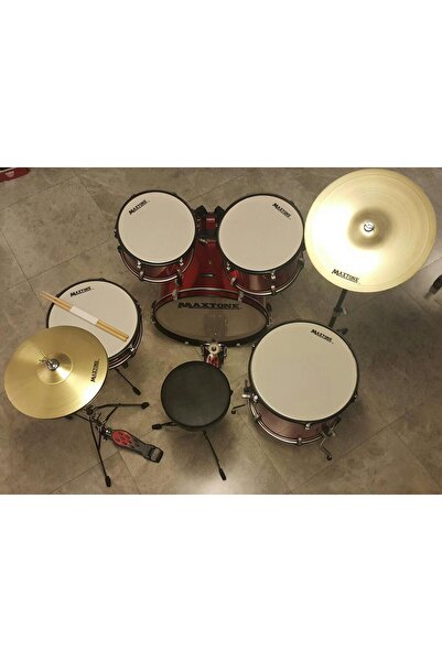 MAXTONE MXC-3017FBK 5 Parça Akustik Davul Seti - Siyah (Başlangıç/Orta Seviye...