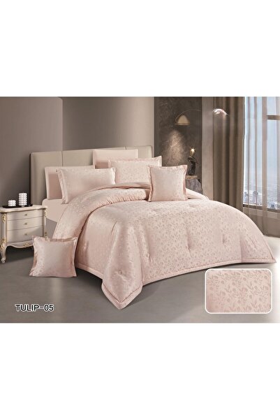 Red Rose Tulip Jacquard Single Bedspread, 5-piece set, soft microfiber fabric...