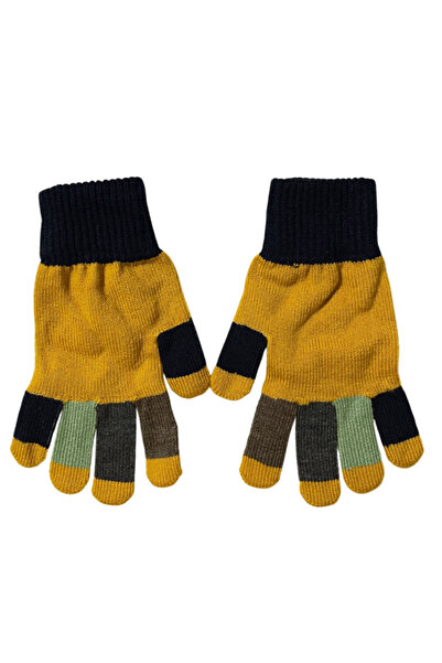 LİNOTTİ Boys' Color Block Winter Gloves Knitted