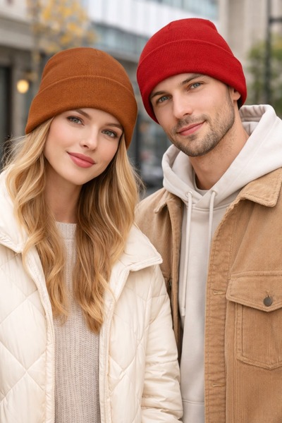 Jack Ferrero Unisex Katlamalı 2 adet bere seti A kalite