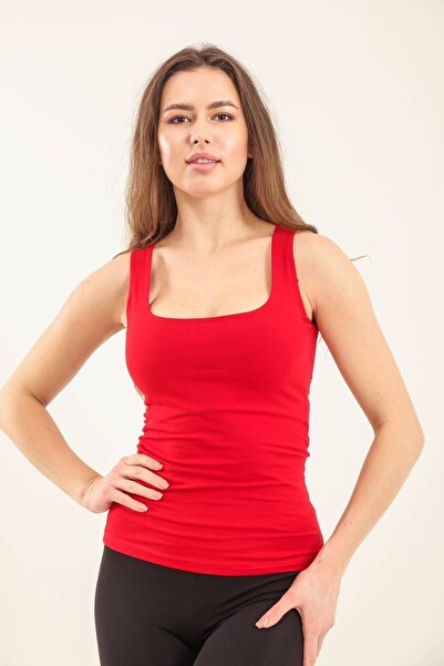 Justin Women's Thick Strap Flexible Basic Undershirt Cotton Daily Straight Fit