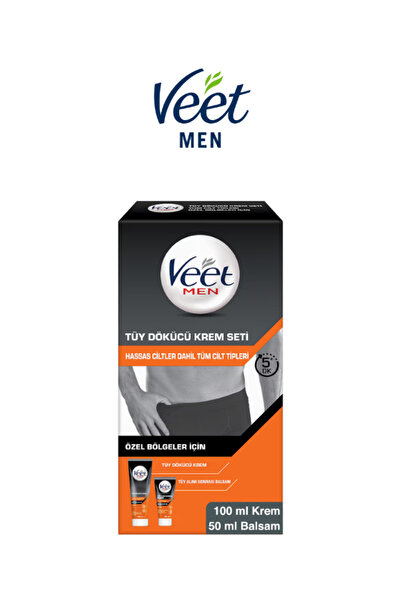 Veet Men Özel Bölge Tüy Dökücü Krem Seti 100 ml + Tüy Alım Sonrası Yatıştırıc...