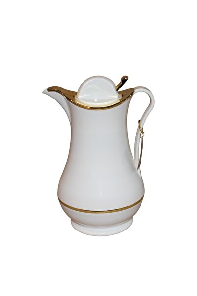 WDA 1.0L Thermal Coffee Pot – Gray with Gold Trim, Insulated Hot & Cold Vacuu...