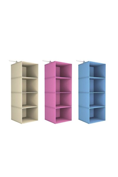 Mikasso 4 Katlı Dolap Içi Düzenleyici 4 Gözlü Organizer/düzenleyici Siyah Çiz...
