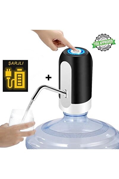 Mikasso Damacana Su Pompası Ve Şarj Kablosu Otomatik Şarjlı Damacana Su Sebil...