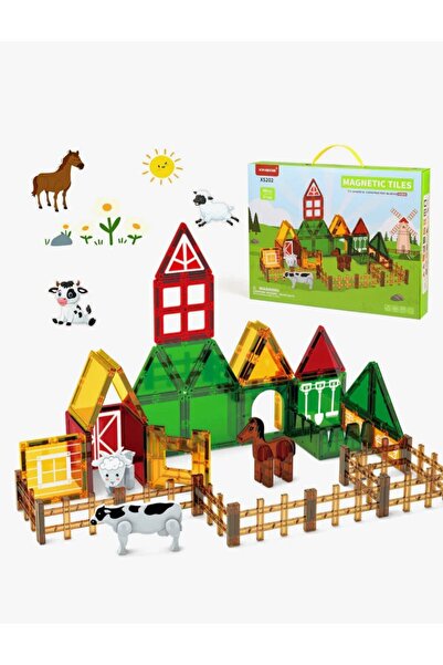 ALBİOYUNCAK ALBİOYUNCAKManyetik Tiles Çiftlik Hayvanları Temalı 46 Parça Many...