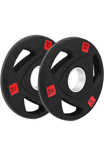 Generic Olympic Weight Plates with Rubber Coating and Triple Grip Handles