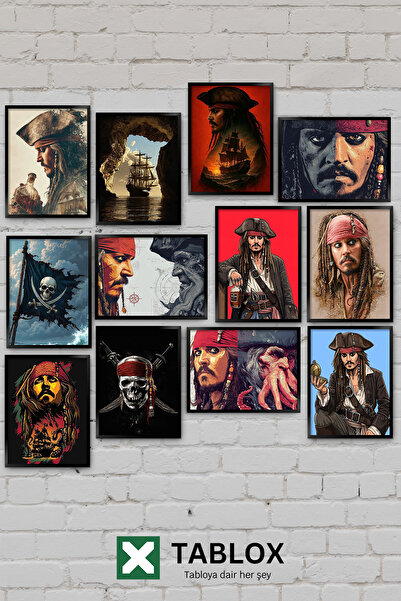 TABLOX 12 Piece Pirates of the Caribbean Jack Sparrow Johnny Depp Cinema Movi...