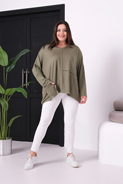 aytemas Loose Blouse with Stitched Front Pockets