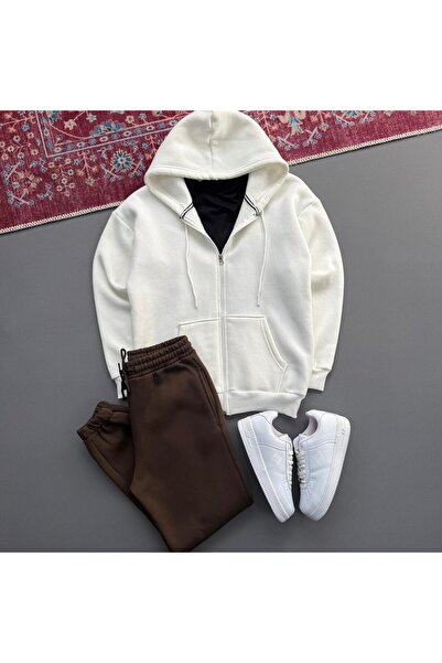 KONSEPT35 Men's 3-Ply Shirt Fleece-Lined Suede Tracksuit and Jacket Combination