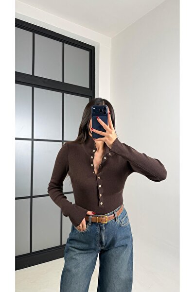 La Perla Boutique dik yaka çıtçıtlı triko kazak