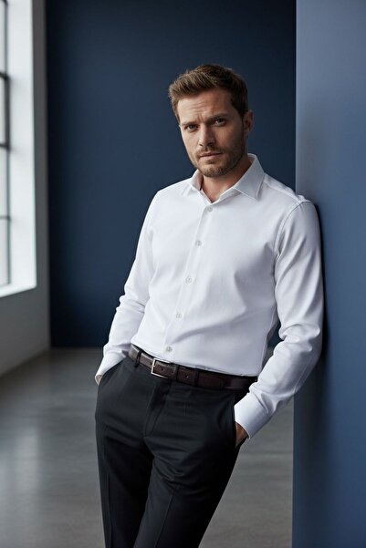 Sarar Interview Sosa Cotton S Slim Fit White Shirt