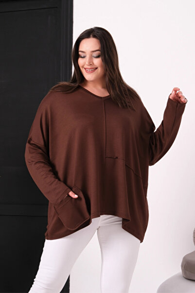 aytemas Loose Blouse with Stitched Front Pockets