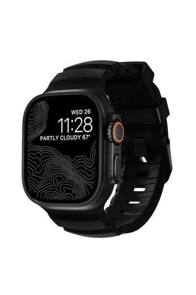 Nomad Curea Rocky Point pentru Apple Watch 46/49 mm, neagră