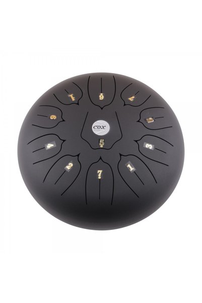 Cox CSTD-BK Steel Tongue Drum (Siyah) | Meditasyon ve Yoga İçin İdeal Vurmalı Çalgı