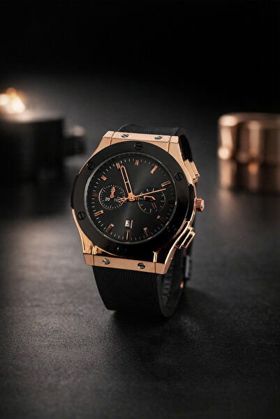 G Sport POLO Hublot Model Silicone Strap Calendar Wristwatch