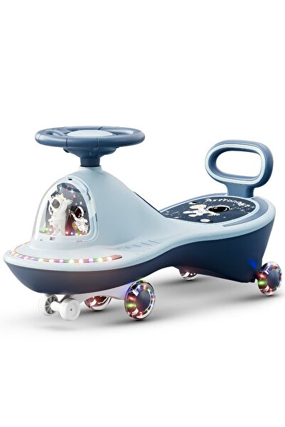 BAYBEE سيارة أسترو المتأرجحة للأطفال بعجلات من البولي يوريثان مزودة بإضاءة LE...