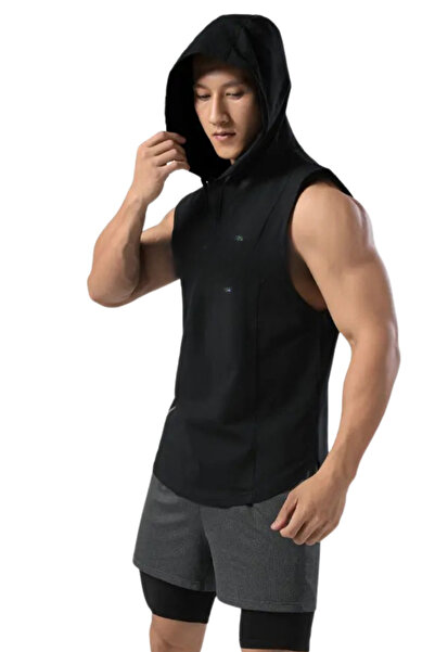 CAZZ SPORTS Kapşonlu Sıfır Kol Fitness Atleti -GYM Fitness Tank Top -Boks Ant...