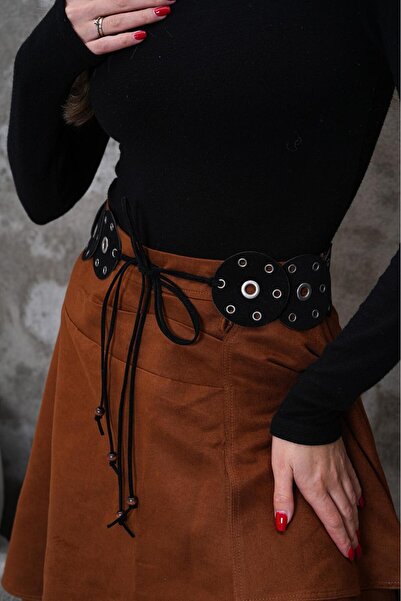 Desre Moda Encapsulated Suede Cowboy Belt Jacket Belt Shirt Belt Waist Belt