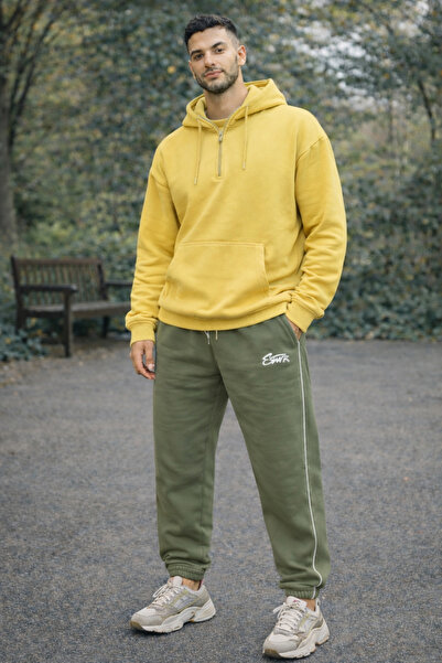 ŞIK VE MUTLU Oversized Premium Striped Jogger Sweatpants with Stoppers