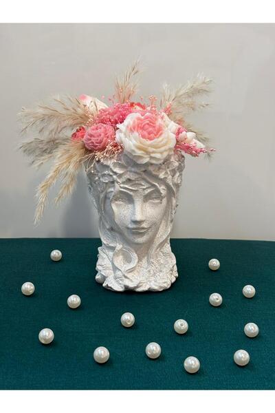 AS HOME STYLE FLORA Arrangement Handcrafted from Natural Wax (Palm & Soy) –