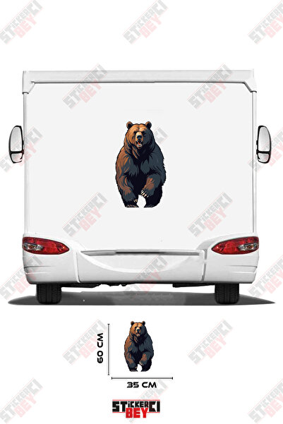 STİCKERCI BEY Standing Bear Visual Caravan Sticker Covering