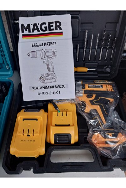 KPRE-TİCARET Alman Matkap Mager Çift Akülü sarjlı