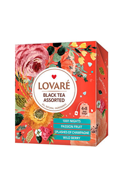 Lovare Colecție asortată de ceai negru 32 de pliculețe 4 arome 64 g