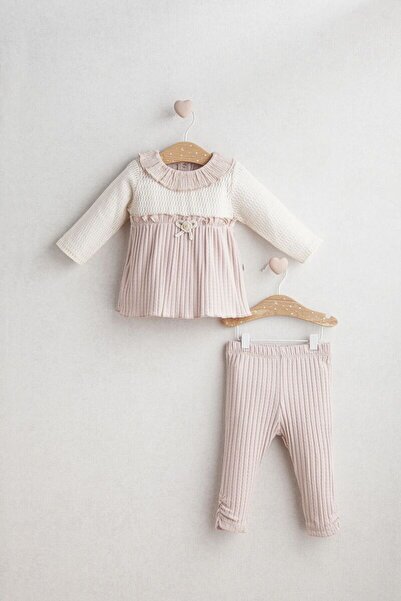 BUDİ HOME Tongs Baby Daisy Dream 2 Piece Set 5466 Powder