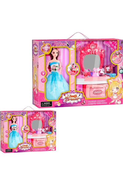 Toybox Beautiful Dress Up Doll Set, Fashion Girl Doll With Dress Set For Girls