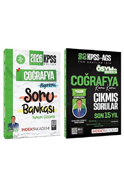 İndeks Akademi 2026 KPSS Coğrafya Soru Bankası + Çıkmış Sorular 2 li Set - Al...