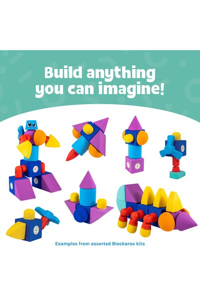 Blockaroo Magnetic Foam Builders – Airplane Set (10 pcs)