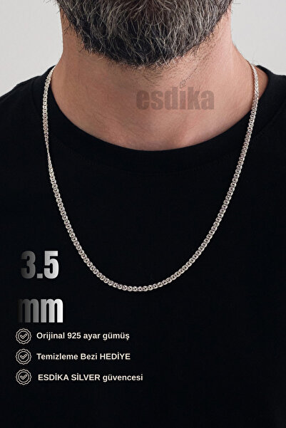 esdika 3.5MM NONNA KOLYE ZİNCİR • 925 AYAR GÜMÜŞ • PREMİUM STERLİNG SİLVER