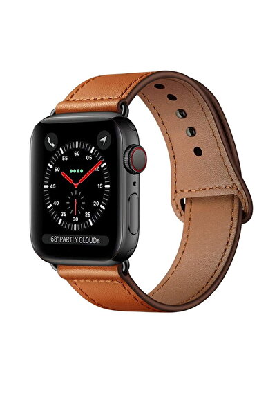 Tech-Protect Curea Leatherfit pentru Apple Watch, maro